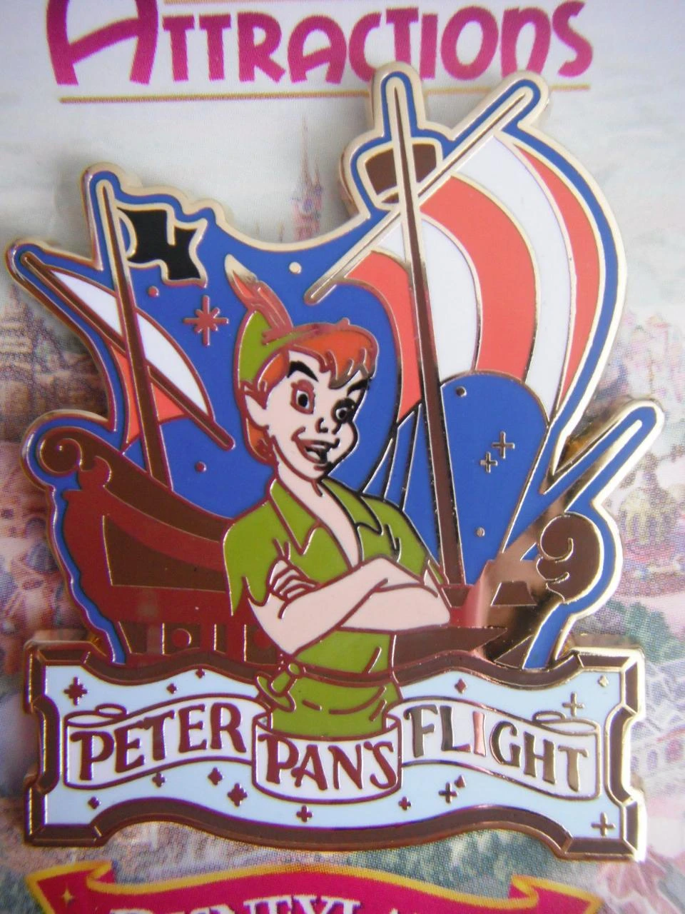 Rare Pins Disney Disneyland Paris : Attraction Peter Pan